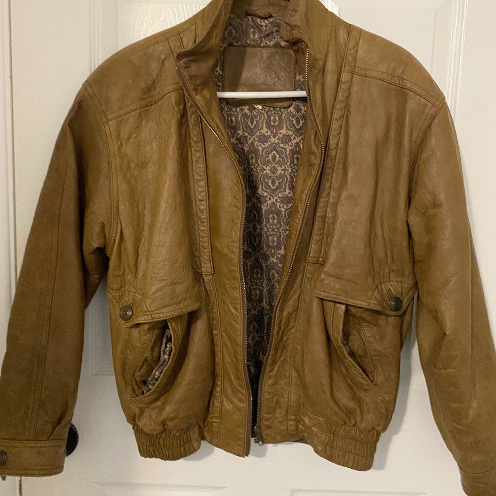 Brown Soft Vintage Genuine Leather Jacket Made in Italy